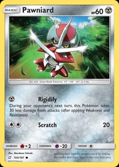 Team Up Pawniard #104 card