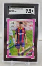 2020 Topps Chrome UEFA Champions League Pedri Pink Xfractor #61 card