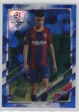 2020 Topps Chrome UEFA Champions League Sapphire Pedri #61 card