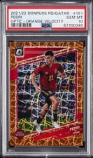 2021 Panini Donruss Road to Qatar Pedri Optic Orange Velocity #151 card