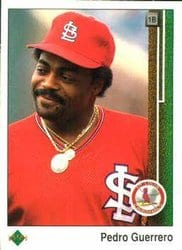 1989 Upper Deck Base Set Pedro Guerrero #306 card
