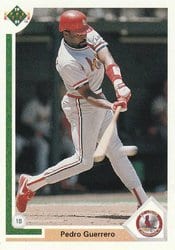 1991 Upper Deck Base Set Pedro Guerrero #327 card