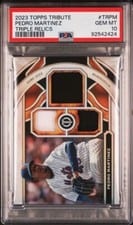 2023 Topps Tribute Triple Relics Pedro Martinez #TR-PM card