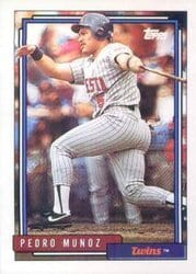 1992 Topps Base Set Pedro Munoz #613 card