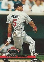 1993 Stadium Club Base Set Pedro Munoz #117 card