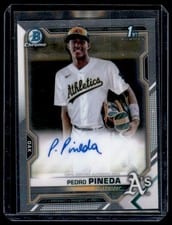 2021 Bowman Chrome X Autographs Pedro Pineda #CPA-PP card