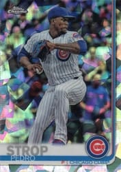 2019 Topps Chrome Sapphire Edition Base Set Pedro Strop #142 card