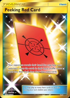 Ultra Prism Peeking Red Card #169 card
