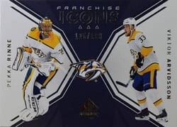 2018-19 SP Authentic Base Set Pekka Rinne/Viktor Arvidsson #122 card