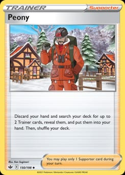 Chilling Reign Peony #150 card