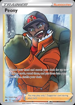 Chilling Reign Peony #197 card
