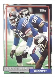 1992 Topps Base Set Pepper Johnson #127 card