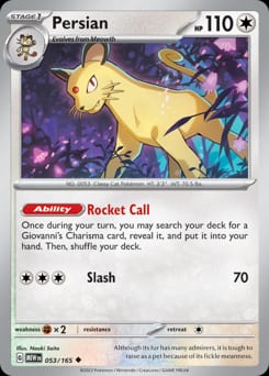 151 Persian #53 card