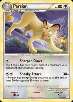 HeartGold & SoulSilver Persian #27 card