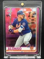 2019 Topps Chrome Pete Alonso Pink Refractor #204 card