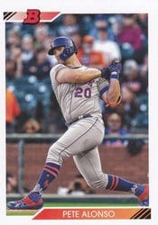 2020 Bowman Heritage Base Set Pete Alonso #98 card
