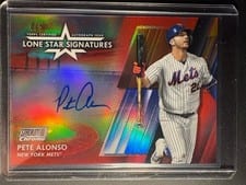 2020 Stadium Club Chrome Lone Star Signatures Pete Alonso #LSS-PA card
