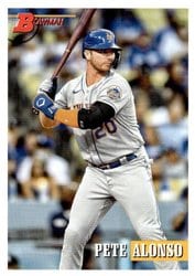 2021 Bowman Heritage Base Set Pete Alonso #77 card