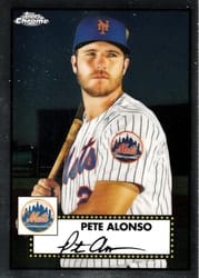 2021 Topps Chrome Platinum Anniversary Base Set Pete Alonso #143 card