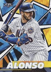 2021 Topps Fire Base Set Pete Alonso #128 card