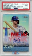 2022 Topps Chrome Heart of the City Autograph Pete Alonso #HOCA-PA card