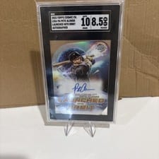 2022 Topps Cosmic Chrome Launched into Orbit Autographs Pete Alonso #LIOA-PA card