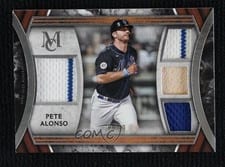 2022 Topps Museum Collection Single-Player Primary Pieces Quad Relics Pete Alonso #SPPPQR-PA card