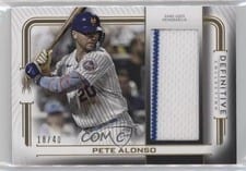 2023 Topps Definitive Collection Jumbo Relic Collection Pete Alonso #DJR-PA card