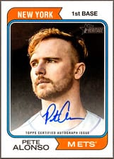 2023 Topps Heritage Real One Autographs Pete Alonso #ROA-PA card