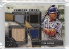 2025 Topps Museum Collection Single Player Primary Pieces Quad Relics Pete Alonso #SPPQ-PA card