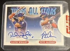2022 Topps Archives 1993 Topps All-Stars Dual Autographs Pete Alonso / David Wright #93AS-WA card