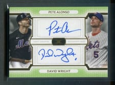 2024 Topps Definitive Collection Dual Autographs Pete Alonso / David Wright #DAC-AW card