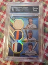 2024 Topps Triple Threads Dual Jumbo Relics Pete Alonso / Francisco Lindor #DRJ-AL card