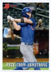 2021 Bowman Heritage Base Set Pete Crow-Armstrong #158 card