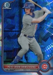 2022 Bowman Sapphire Edition Base Set Pete Crow-Armstrong #BCP-102 card