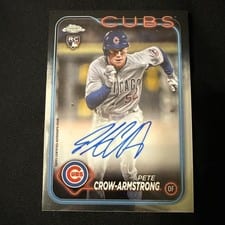 2024 Topps Chrome Rookie Autographs Pete Crow-Armstrong #RA-PC card