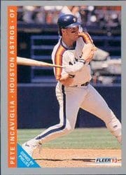 1993 Fleer Base Set Pete Incaviglia #436 card
