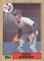 1987 Topps Base Set Pete O'Brien #17 card