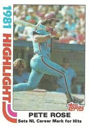 1982 Topps Base Set Pete Rose #4 card