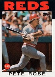 1986 Topps Base Set Pete Rose #1 card
