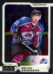 2018-19 O-Pee-Chee Platinum Base Set Peter Forsberg #146 card