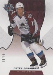 2019-20 Upper Deck Ultimate Collection Base Set Peter Forsberg #83 card