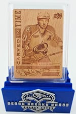 2024-25 Upper Deck Engrained Icons Carved in Time Peter Forsberg #CT-PF card