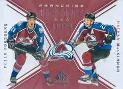 2018-19 SP Authentic Base Set Peter Forsberg/Nathan MacKinnon #142 card