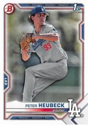 2021 Bowman Draft Base Set Peter Heubeck #BD-146 card