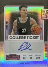2022 Panini Chronicles Draft Picks Contenders College Ticket Autograph Peter Kiss #CT-PKI card
