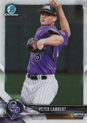 2018 Bowman Chrome Prospects Peter Lambert #BCP179 card