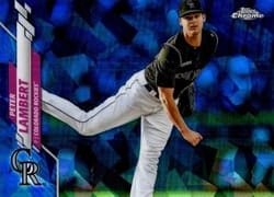2020 Topps Chrome Update Sapphire Edition Base Set Peter Lambert #U-253 card