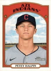 2021 Topps Heritage Minor League Base Set Petey Halpin #41 card