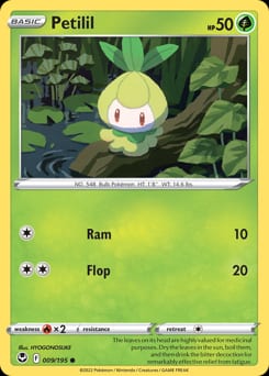 Silver Tempest Petilil #9 card